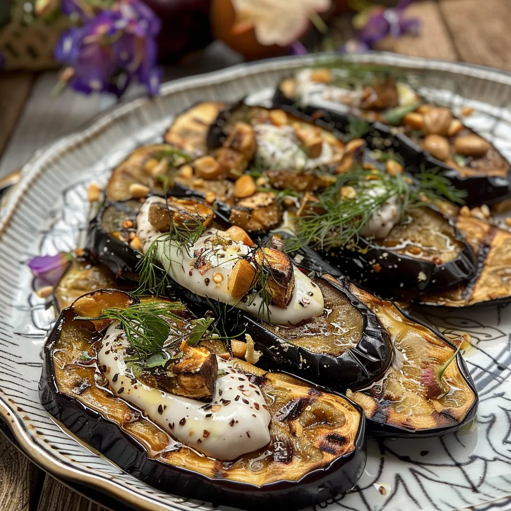 L' aubergine d'Ottolenghi à l'ail noir et au yaourt
