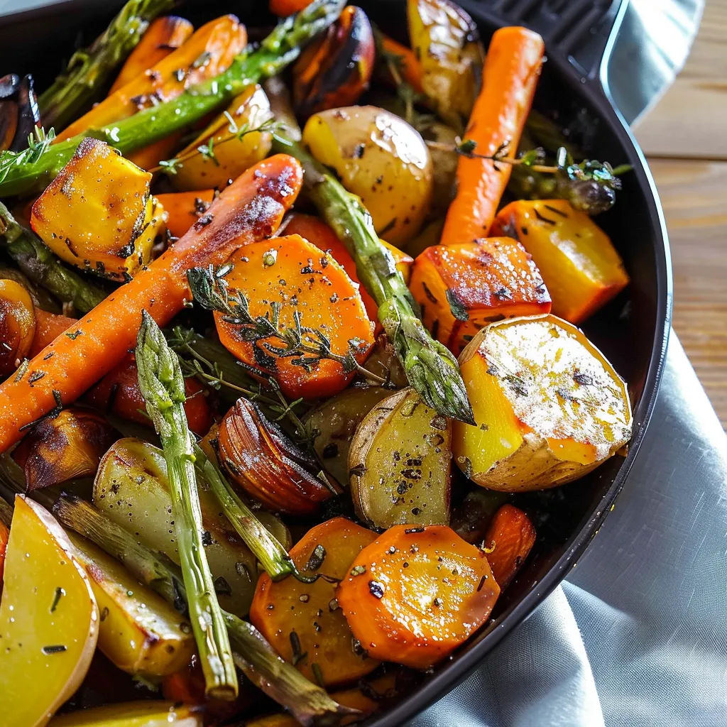 Légumes caramélisés au four au sirop d'érable