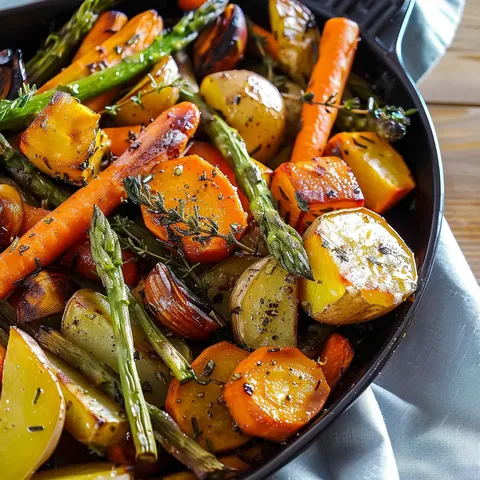 Légumes caramélisés au four au sirop d'érable
