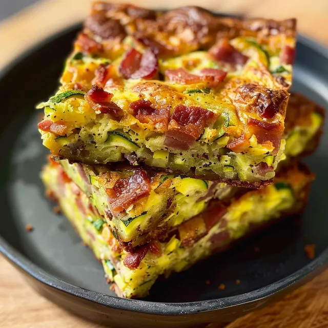 Brownie moelleux lardons et courgettes