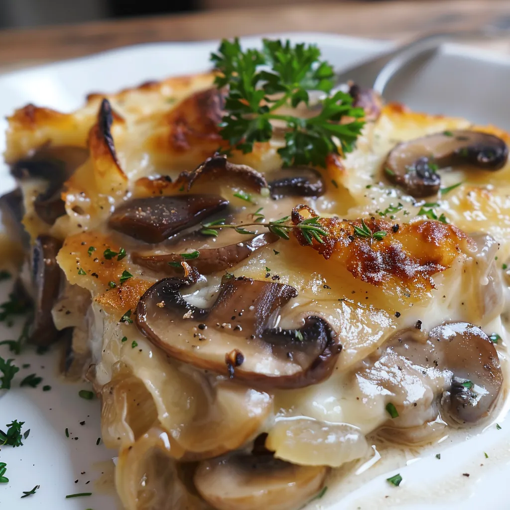 Gratin Gourmand aux Champignons