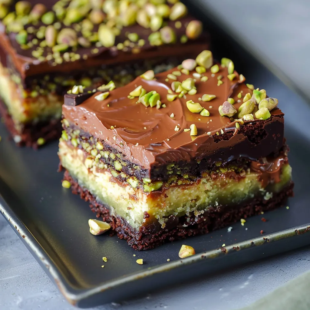 Brownie Kunafa avec Pistaches