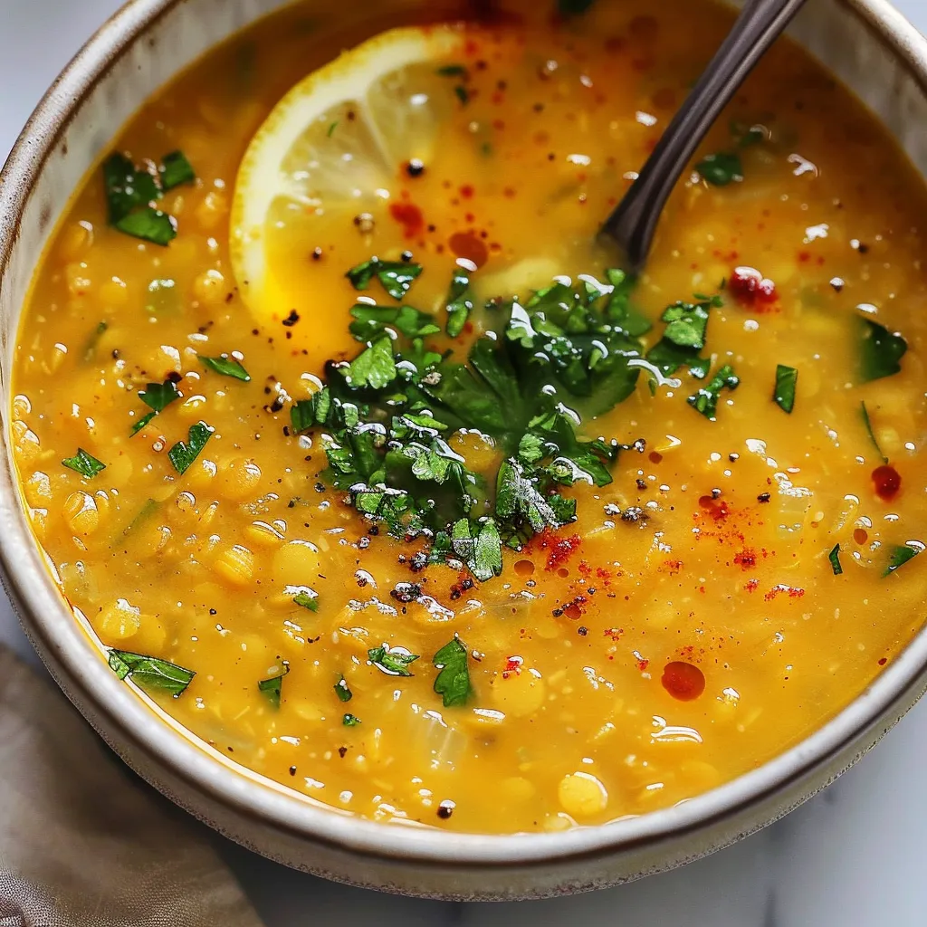 Soupe Citronnée aux Lentilles