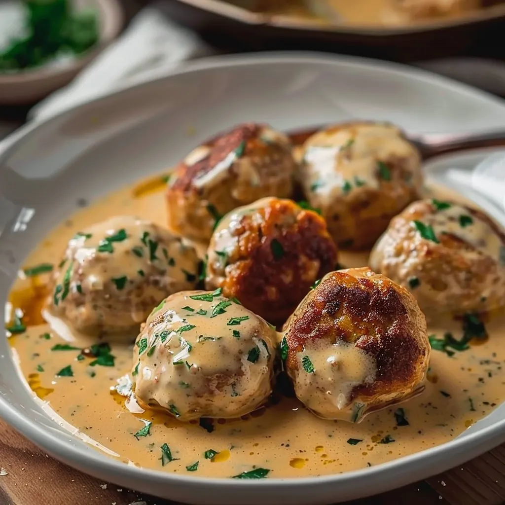 Boulettes de Poulet à la Sauce Crémeuse