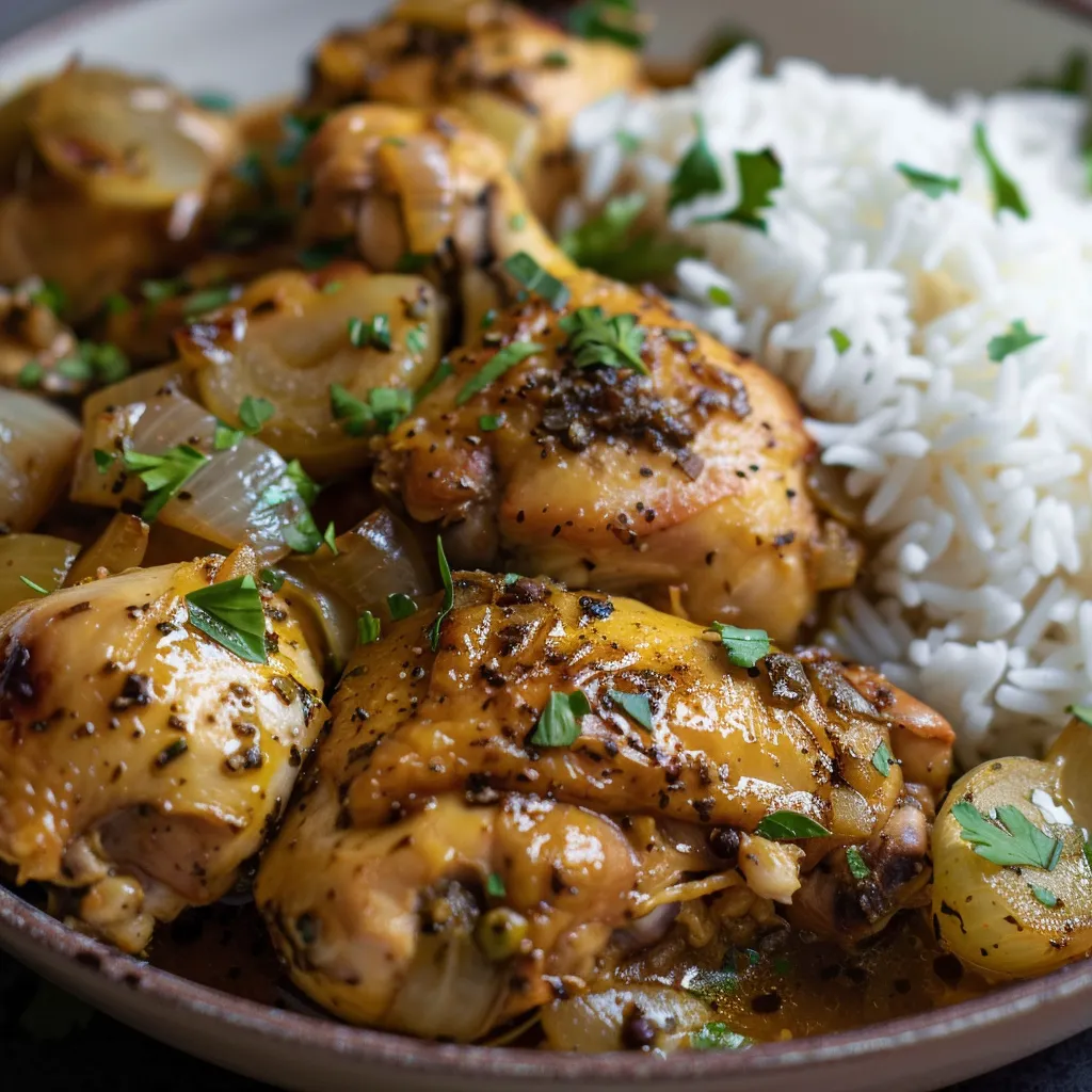 Plat typique : Poulet Yassa sénégalais