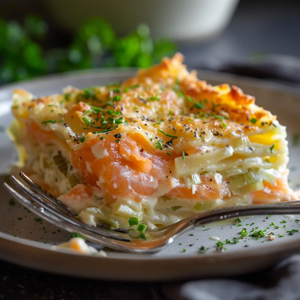 Recette facile : Gratin de Ravioles du Dauphiné au Saumon