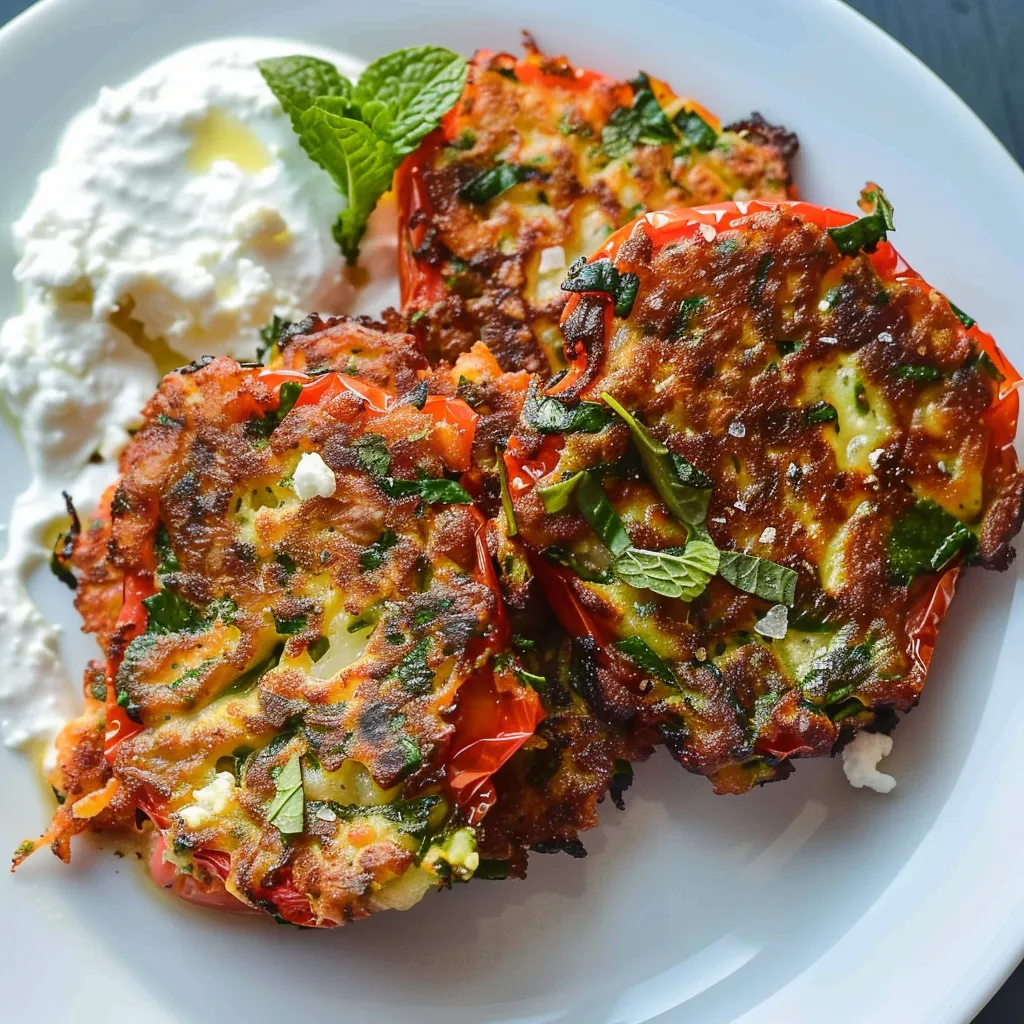 Beignets tomate et feta façon grecque