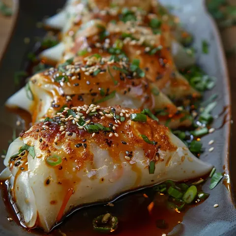 Savoureux dumplings croustillants