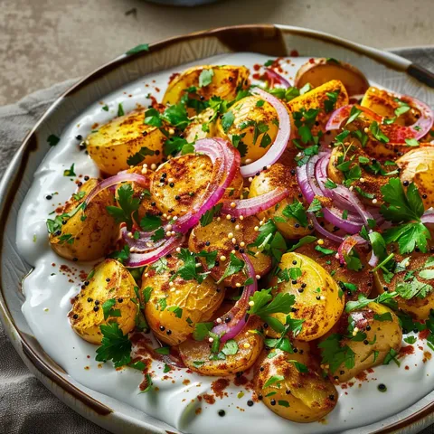 Pommes de Terre épicées au yaourt