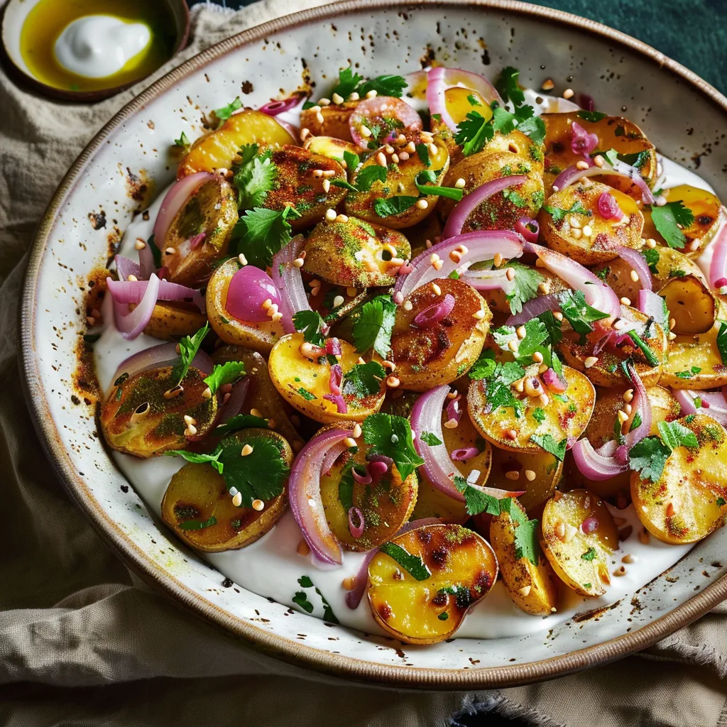 Pommes de Terre Chaat Masala au Yaourt - Recette Savoureuse