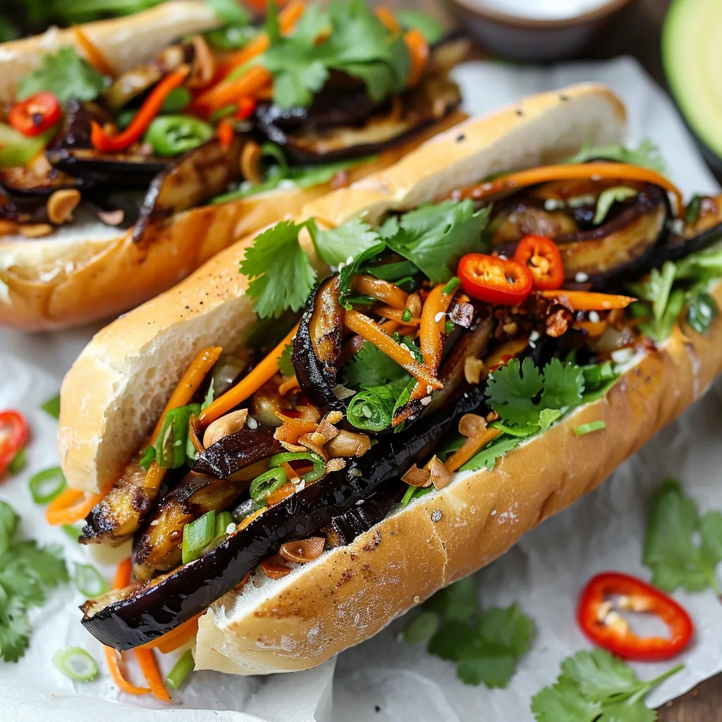 Sandwich à l'Aubergine et Citronnelle
