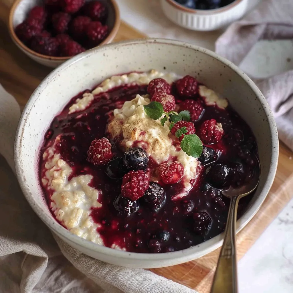 Porridge Crémeux et Fruits Rouge Maison