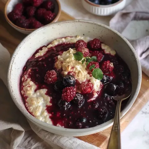 Porridge Crémeux et Fruits Rouge Maison