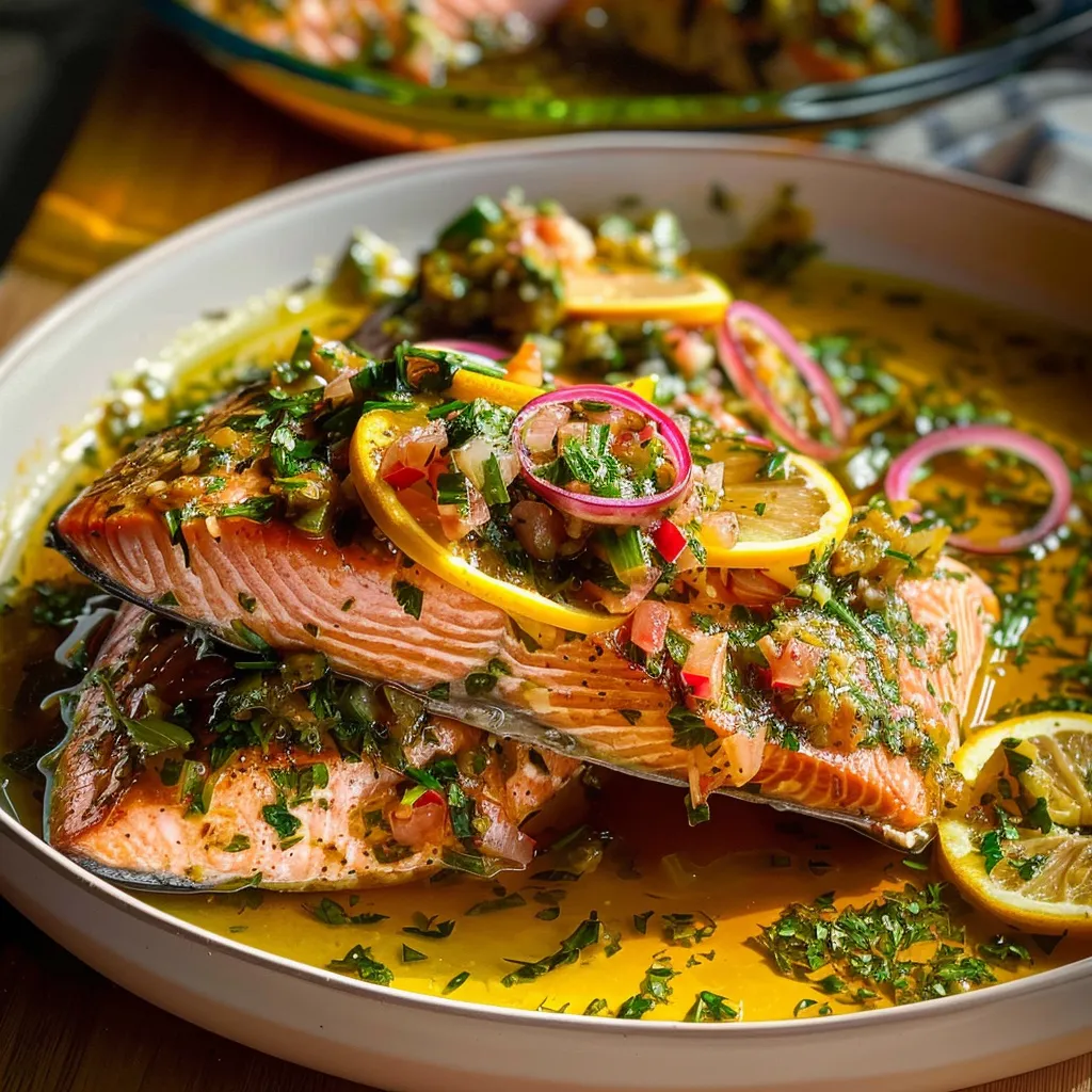 Saumon Rôti aux Agrumes - Recette Facile et Savoureuse