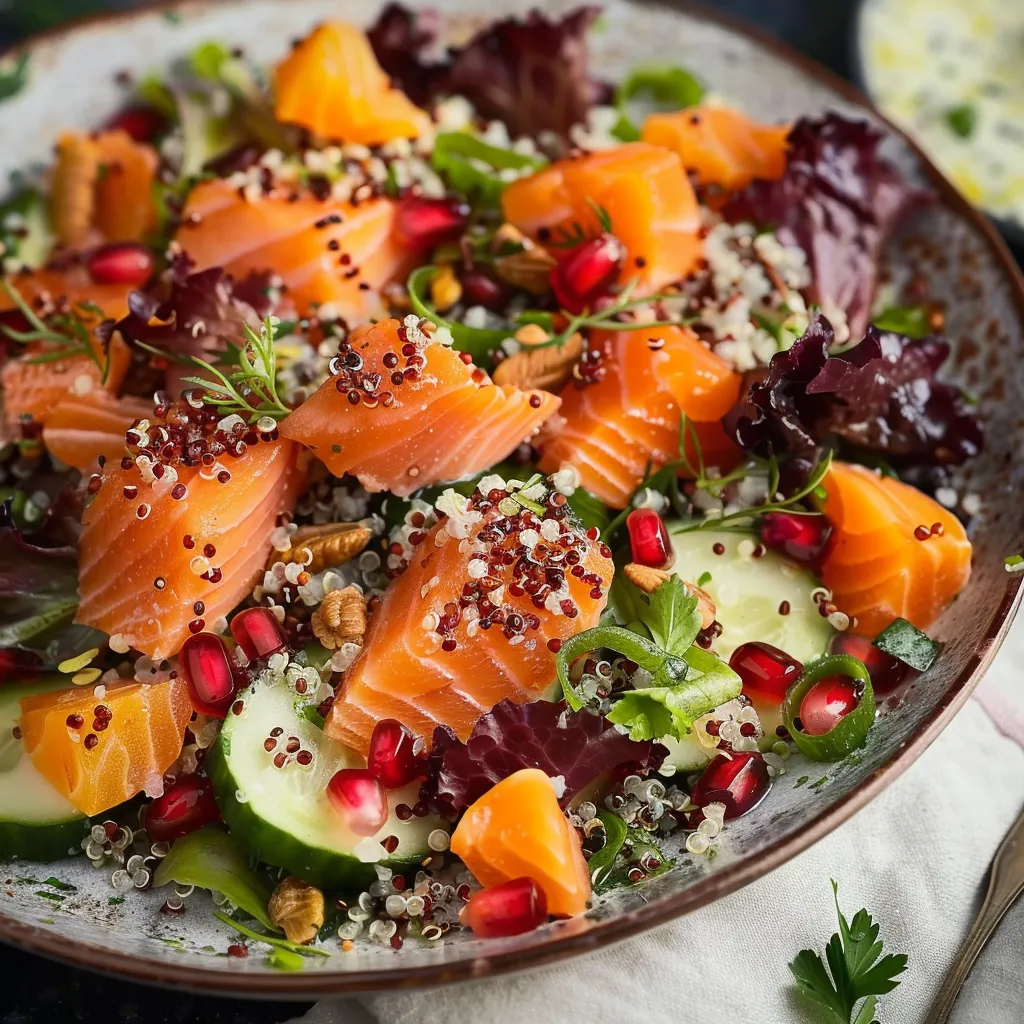 Salade de Quinoa au Saumon - Recette Saine et Délicieuse