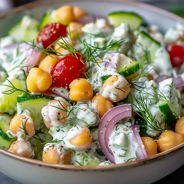 Plat Méditerranéen Pois Chiches et Tzatziki