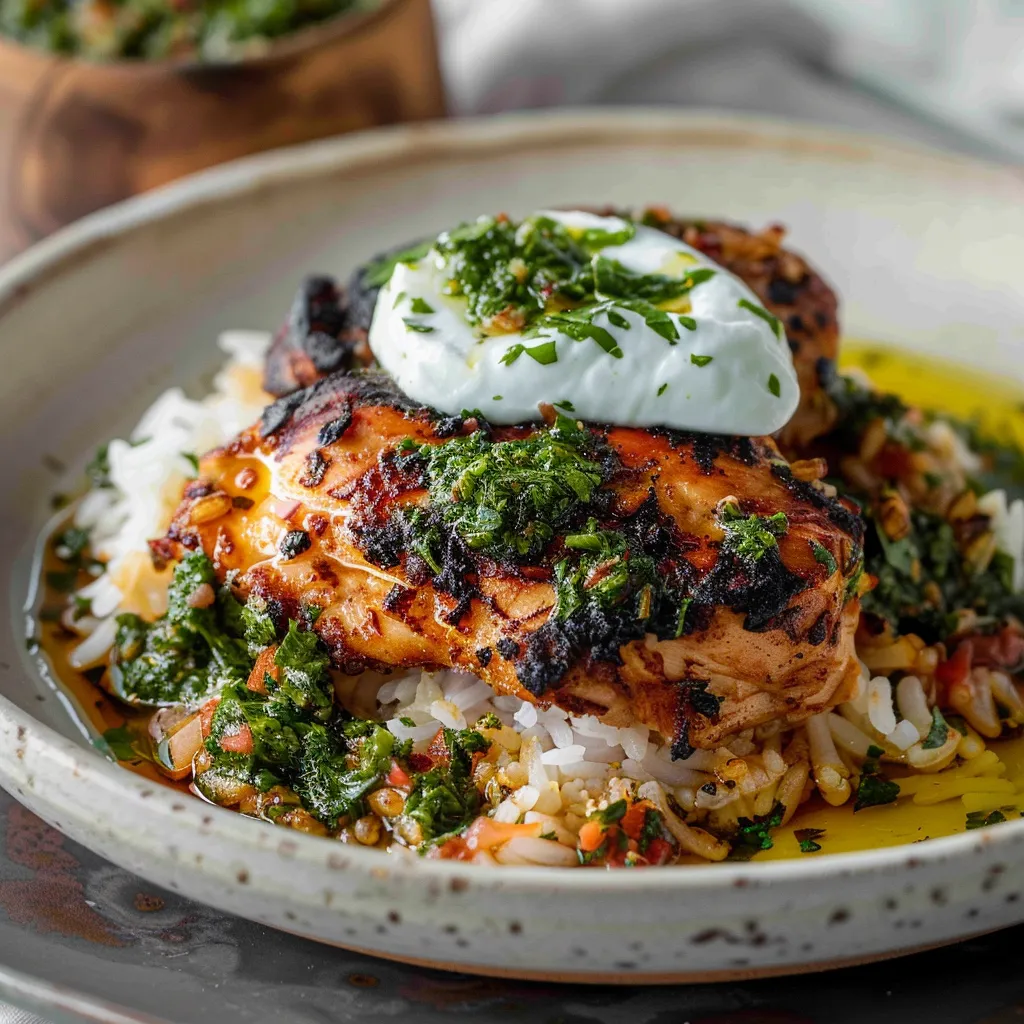 Poulet et Riz au Chimichurri - Recette Facile et Savoureuse