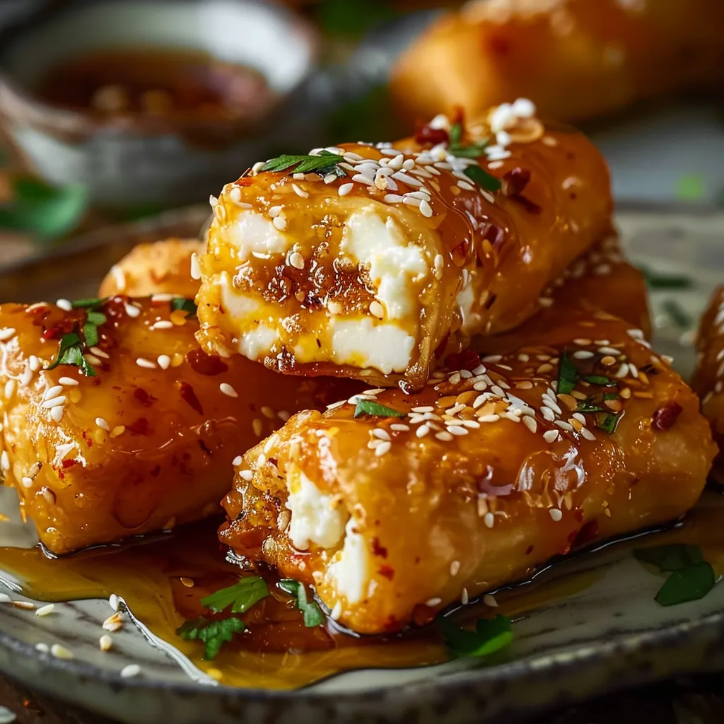 Rouleaux Gourmands à la Feta Croustillants et au Miel