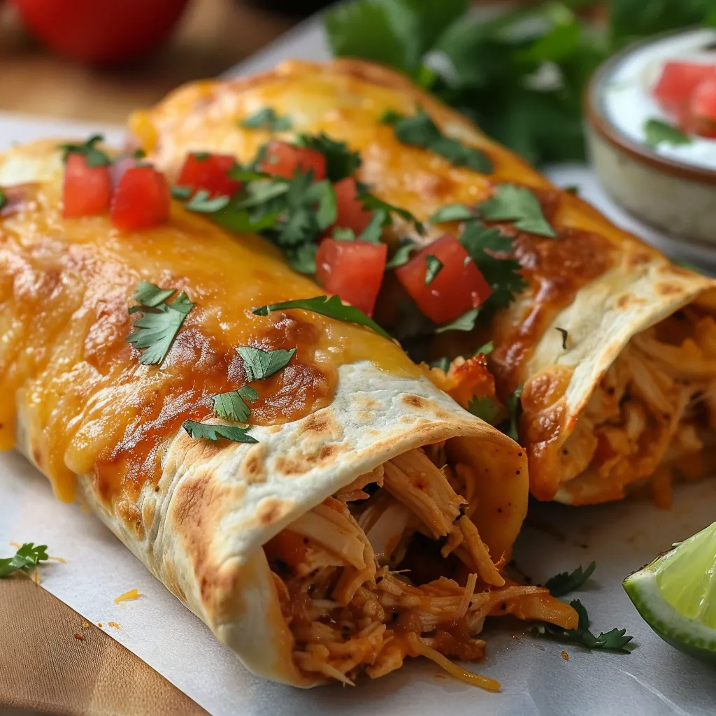 Recette de Chimichangas de Poulet Facile et Rapide