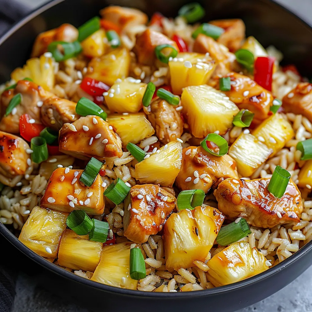 Recette Facile de Poulet à l'Ananas et Riz