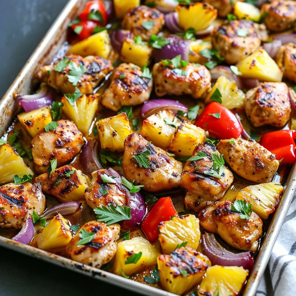Plat Tropical de Poulet Hawaïen, Simple et Délicieux