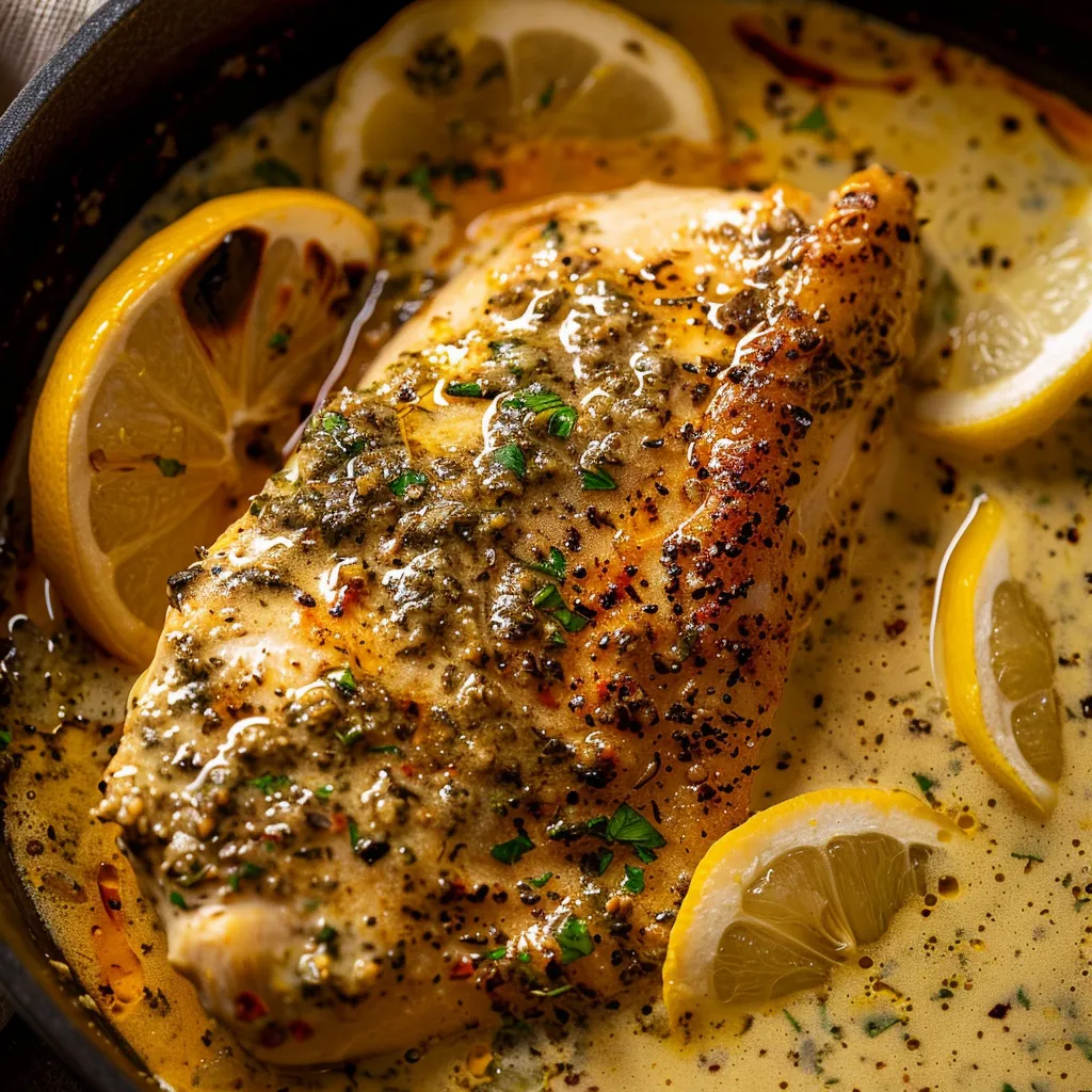 Poulet citron et parmesan crémeux