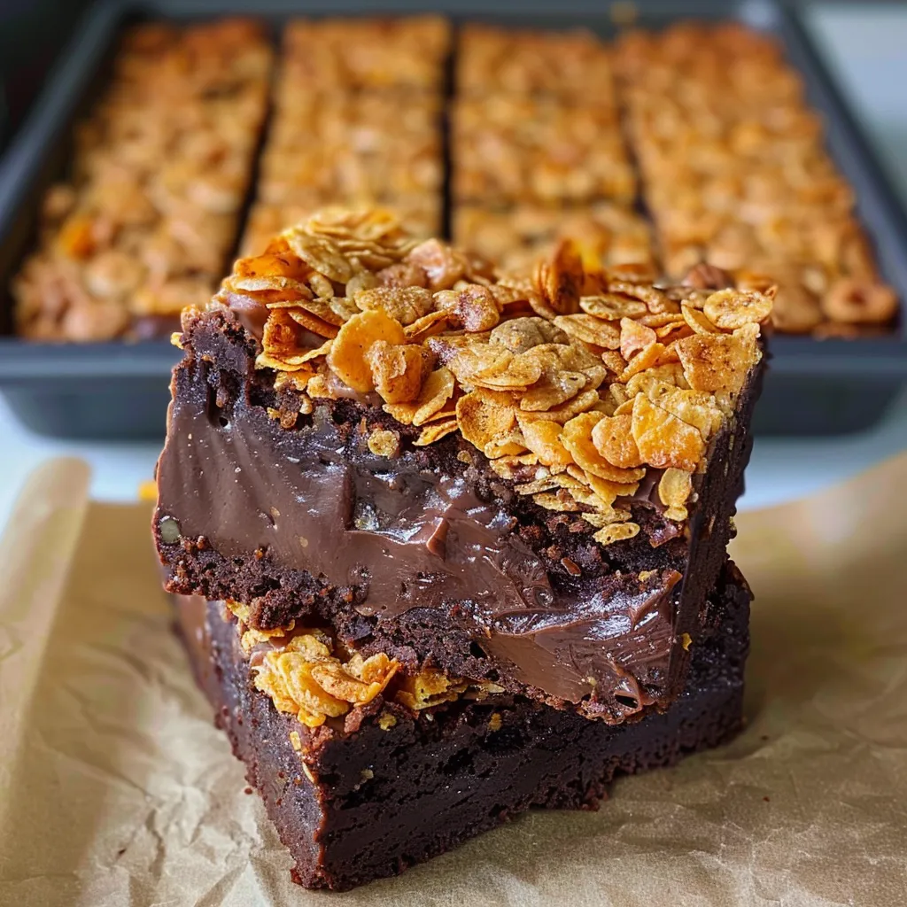 Délicieux Brownies aux Cornflakes