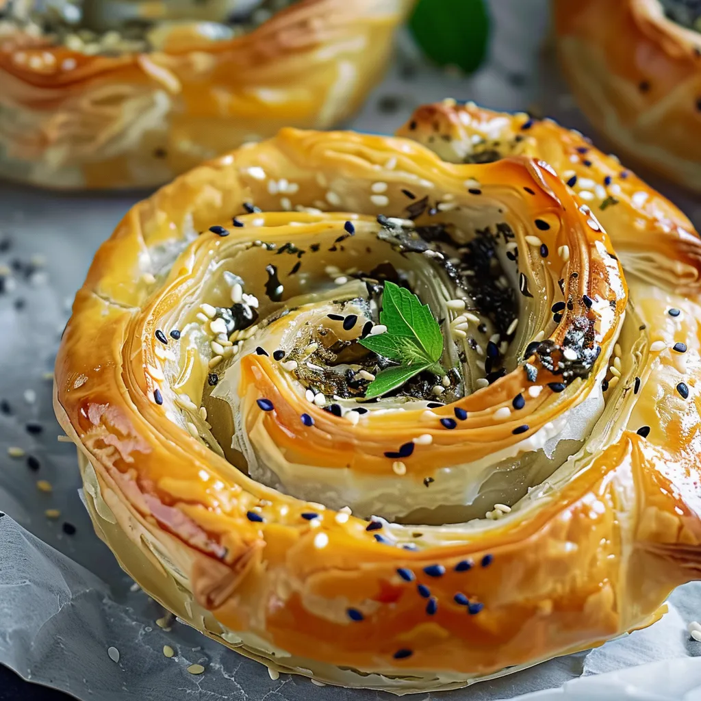 Spanakopita croustillante aux épinards