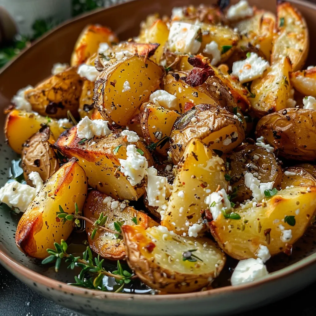Plat de Pommes de Terre au Feta et à l'Ail