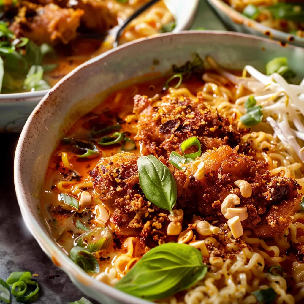 Ramen au Poulet Croustillant : Recette Facile et Savoureuse