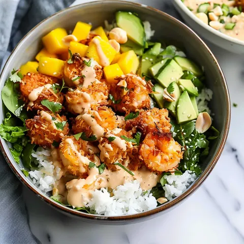 Crevettes enroulées dans de la noix de coco