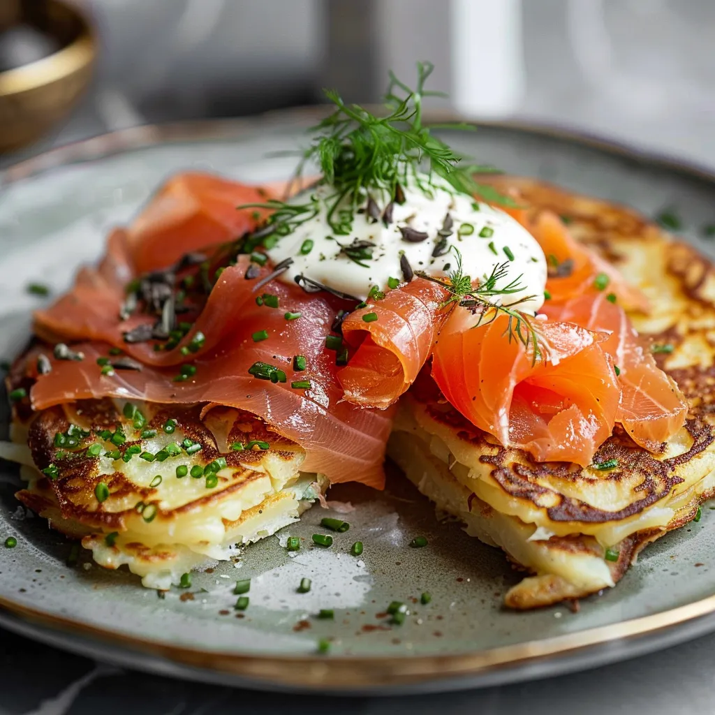Galette de Pommes de Terre au Saumon - Recette Gourmande