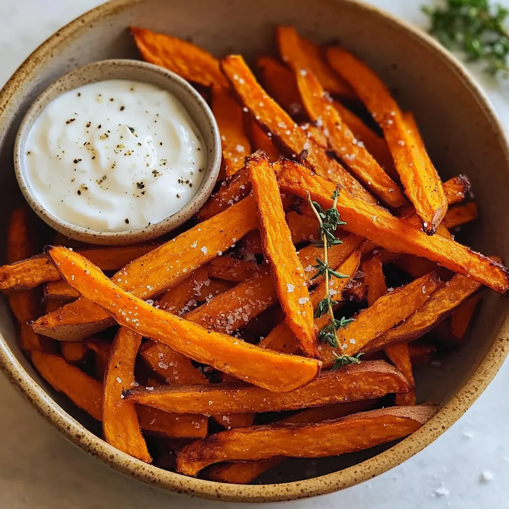 Frites patate douce croustillantes