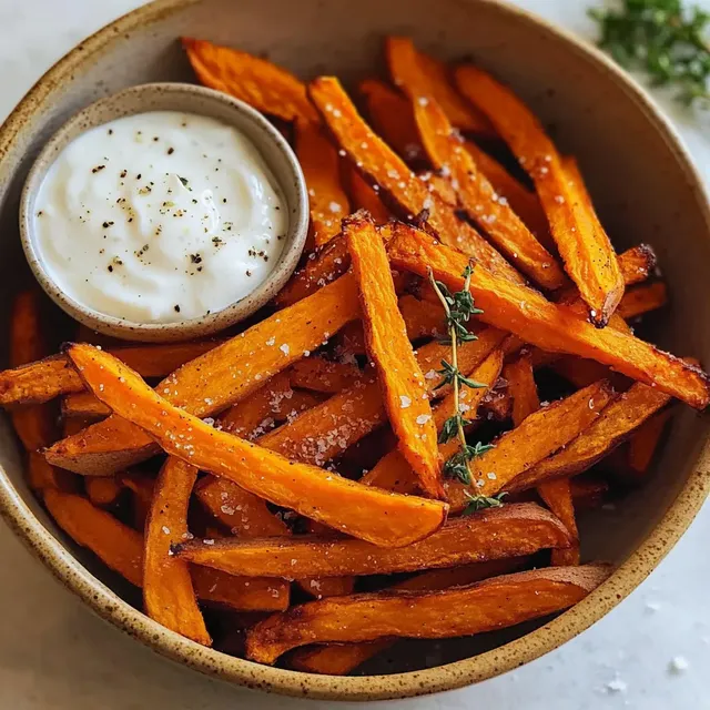 Frites patate douce croustillantes