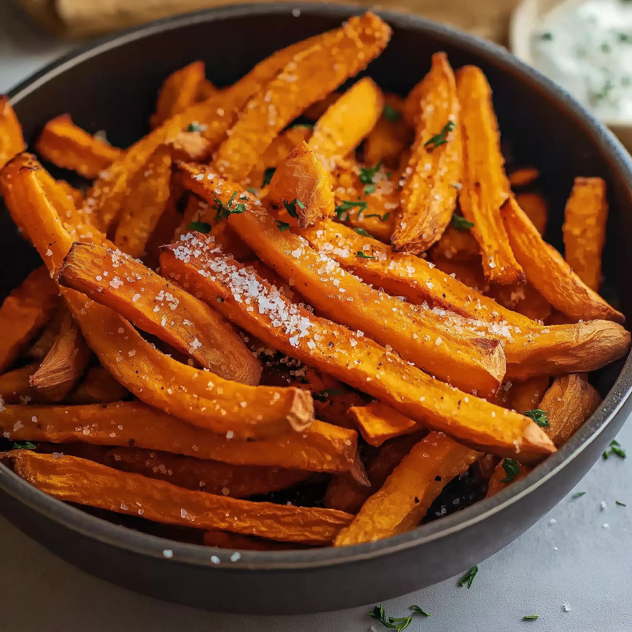 Frites de patate douce à l'air fryer : Recette saine