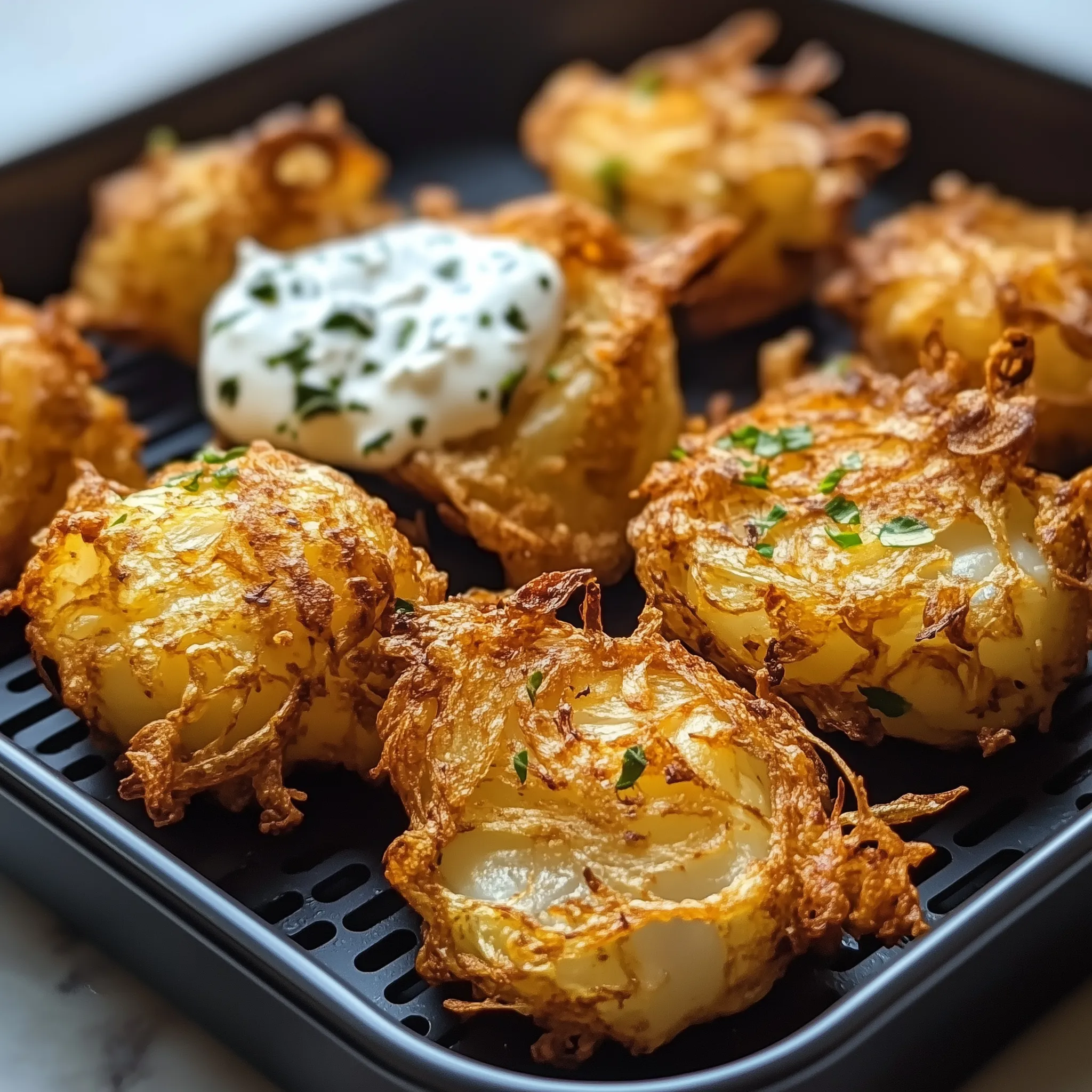 Bhajis croustillants faits à l'air fryer