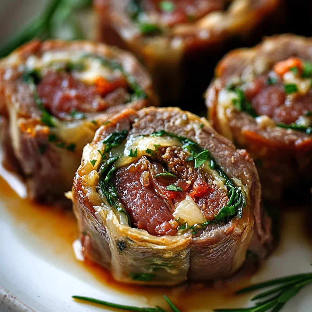 Roulés de Bœuf Farcis - Recette Gastronomique