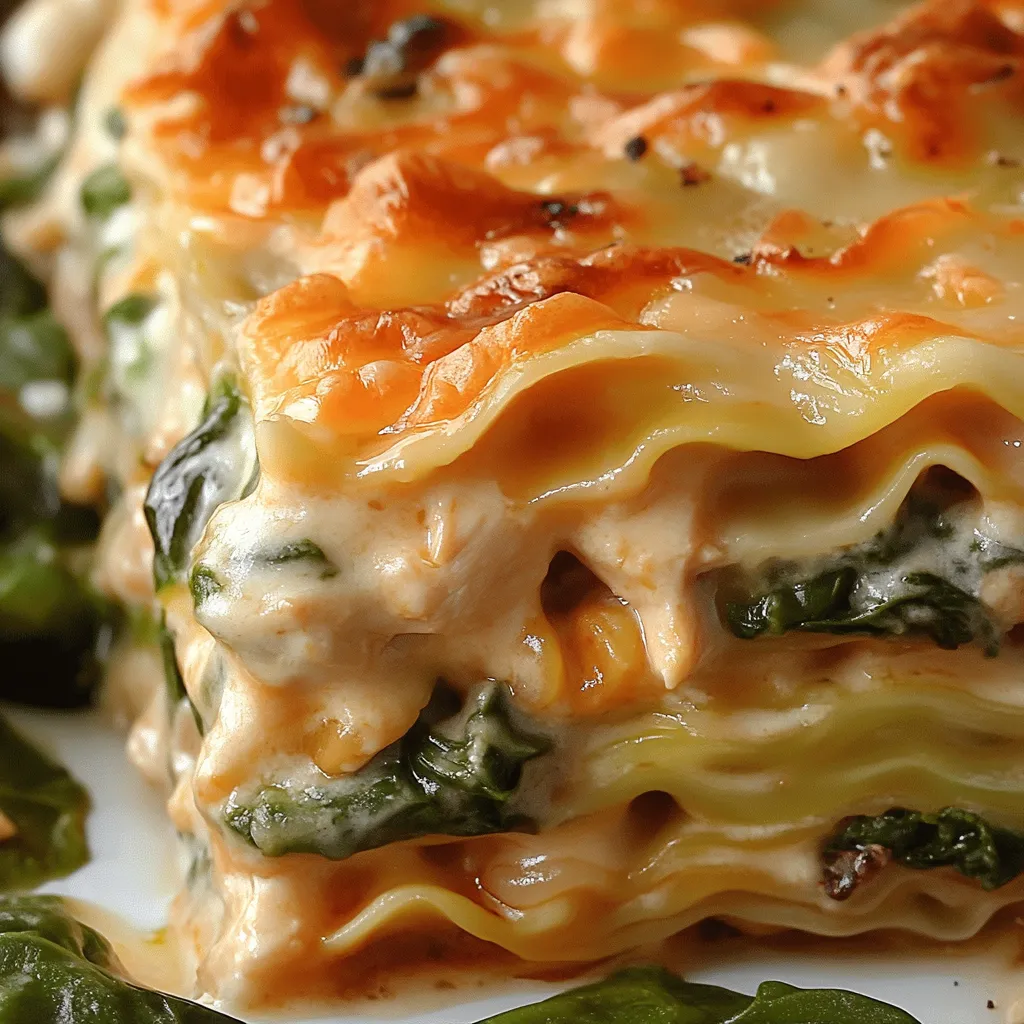 Délicieuses Lasagnes au Poulet et Épinards