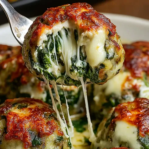Épinards Mozzarella en Boulettes Fondantes