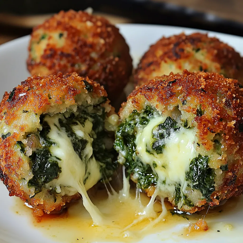 Boulettes d'Épinards et d'Ail Farcies - Recette Facile