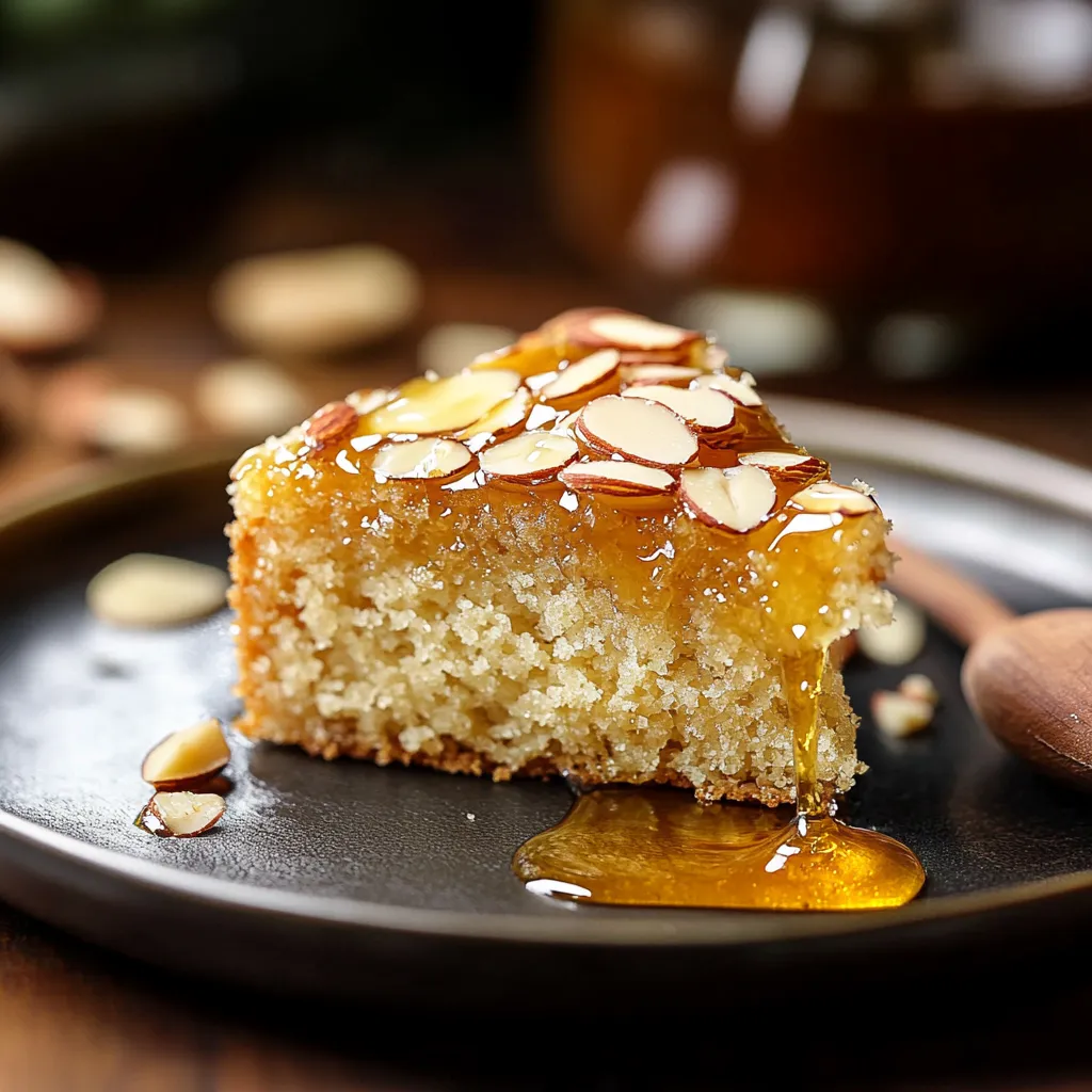 Gâteau aux Amandes Trempé au Miel - Recette Gourmande