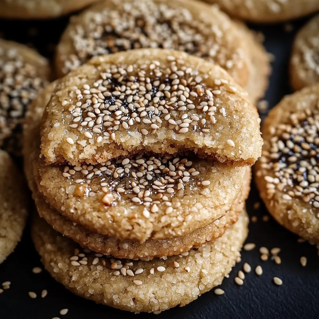 Biscuits Gourmands au Sésame Doré et Sucre Caramélisé