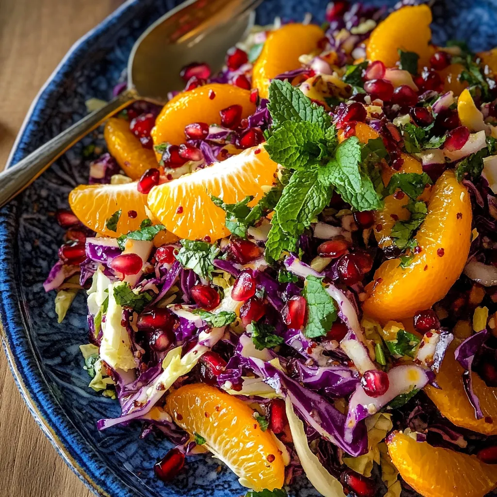 Salade Libanaise aux Oranges et Mélasse de Grenade facile