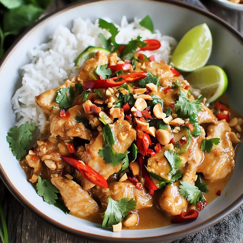 Poulet Thaï Épicé aux Cacahuètes - Recette originale