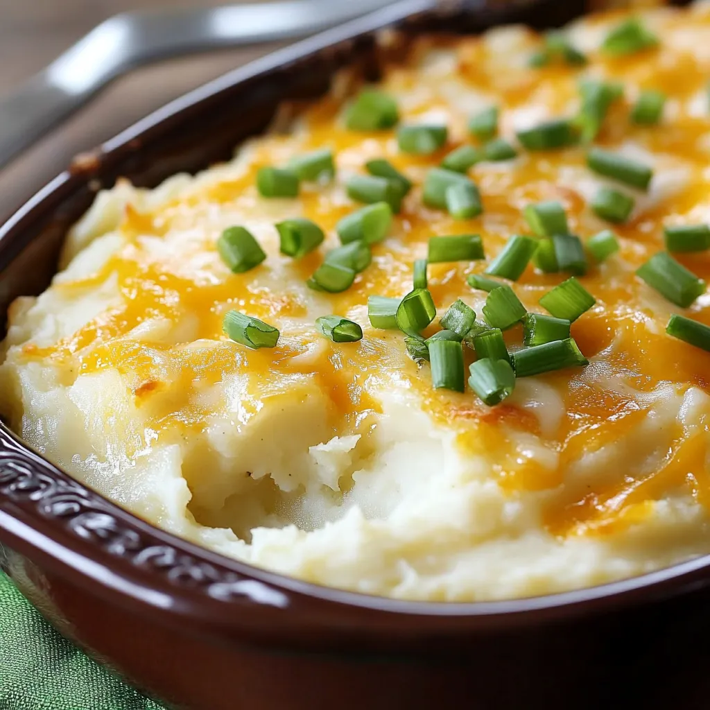 Gratin de pommes de terre écrasées à la crème