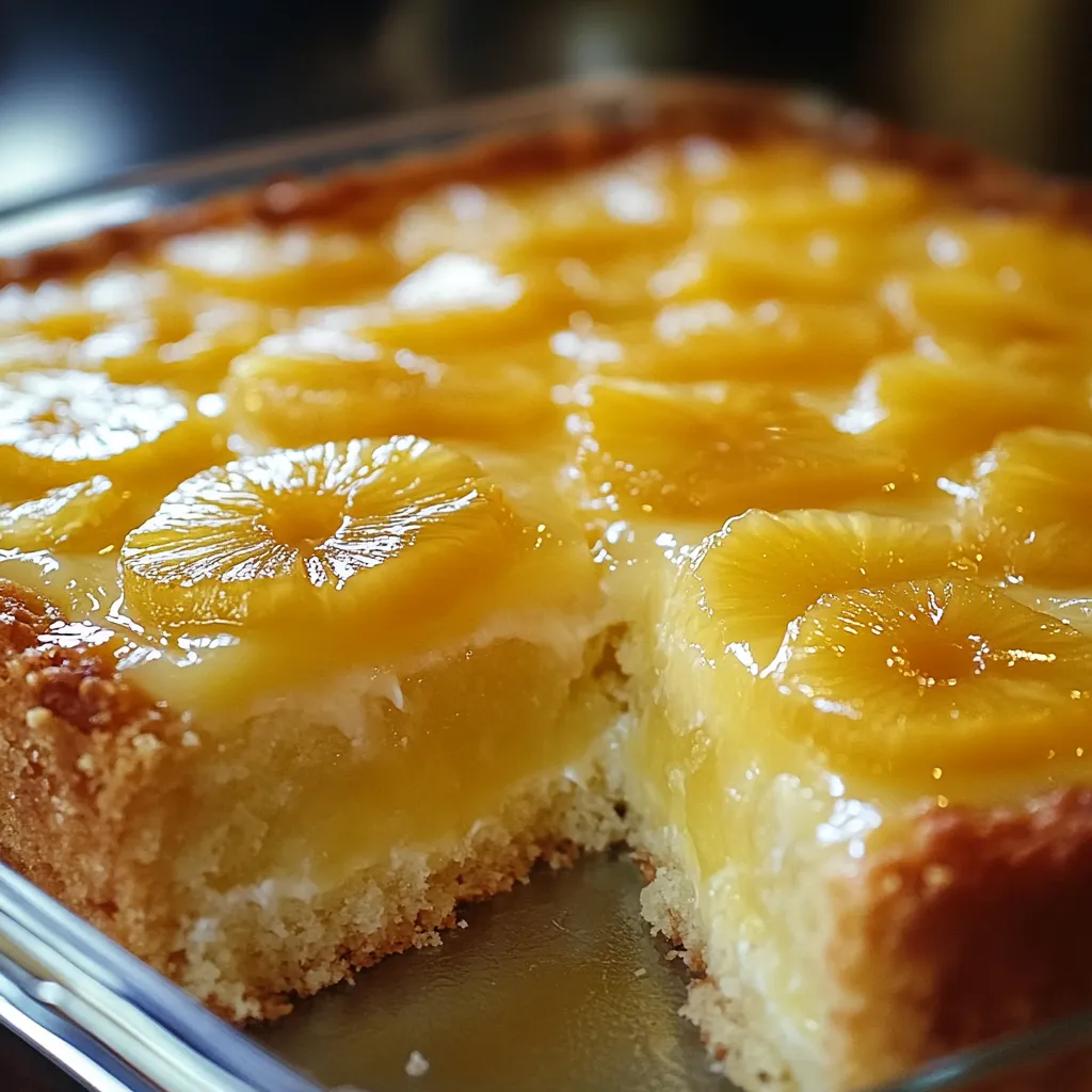 gâteau moelleux à l’ananas, savoureux et juteux