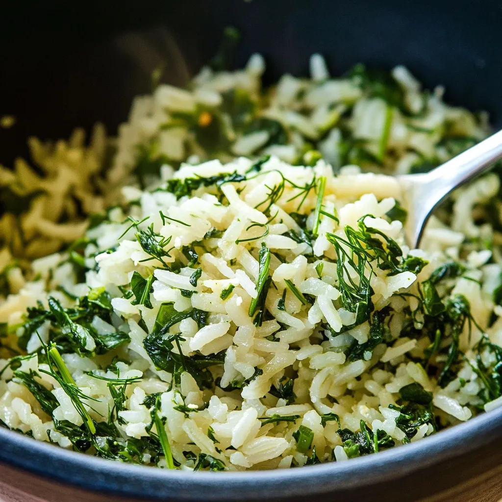 Riz aux épinards végétarien facile