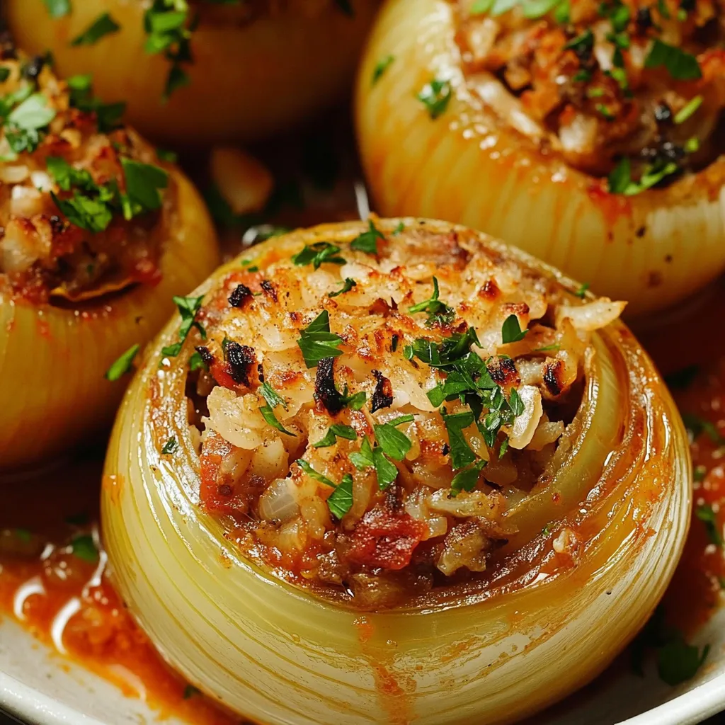Oignons Grecs Farcis Savoureux
