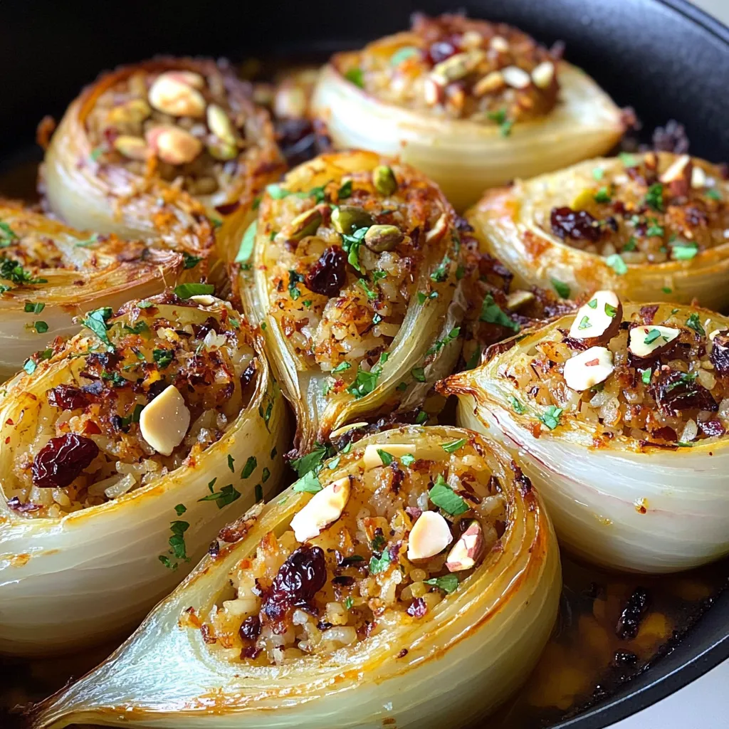 Délicieux Oignons Farcis Riz
