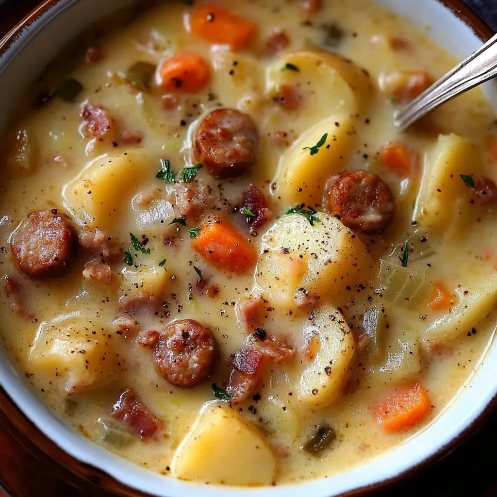 Soupe aux Pommes de Terre et Saucisses